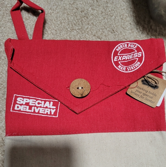 Letters to Santa Burlap Stocking - Picture 3 of 3